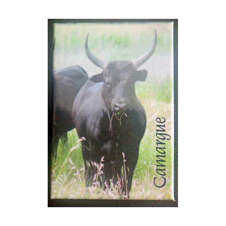 MAGNET FRIGO Camargue représentant un taureau 5,5 x 8 cm