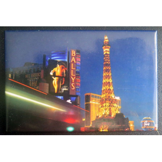 MAGNET FRIGO PARIS et la tour Eiffel et la pub Ballys 5,5 x 8 cm