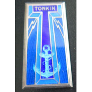 TRS TONKIN : insigne des transmissions du Tonkin en ARGENT