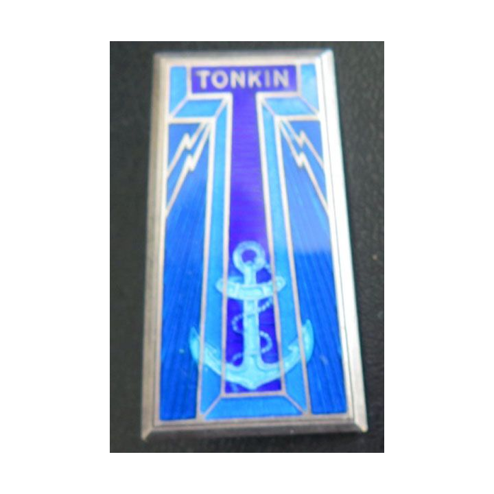 TRS TONKIN : insigne des transmissions du Tonkin en ARGENT