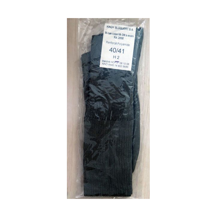 Mi bas coton VA OM à revers RA 2898 renforcé Polyamide Taille 40 / 41 H2