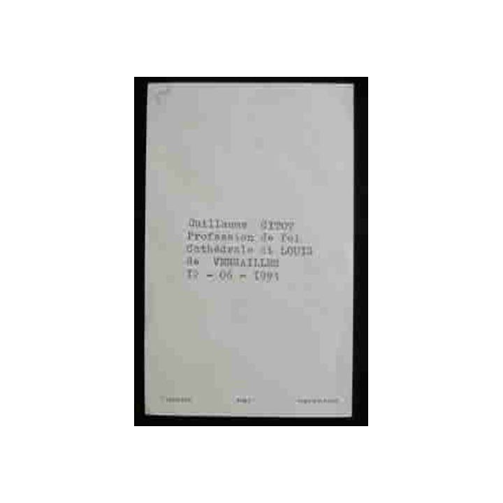 IMAGES PIEUSES : PROFESSION DE FOI 1993