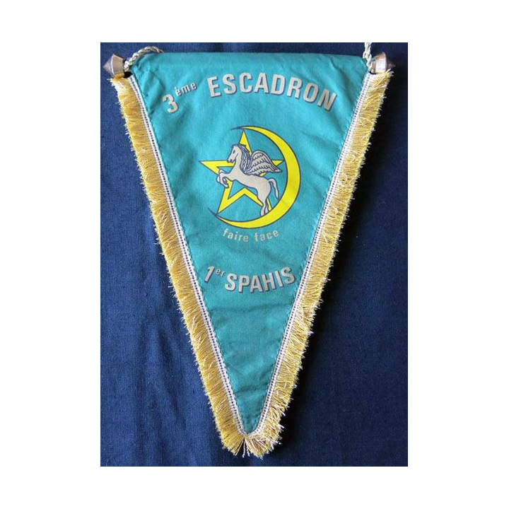 1° RS : fanion du 3° escadron du 1° régiment de spahis en tissu imprimé