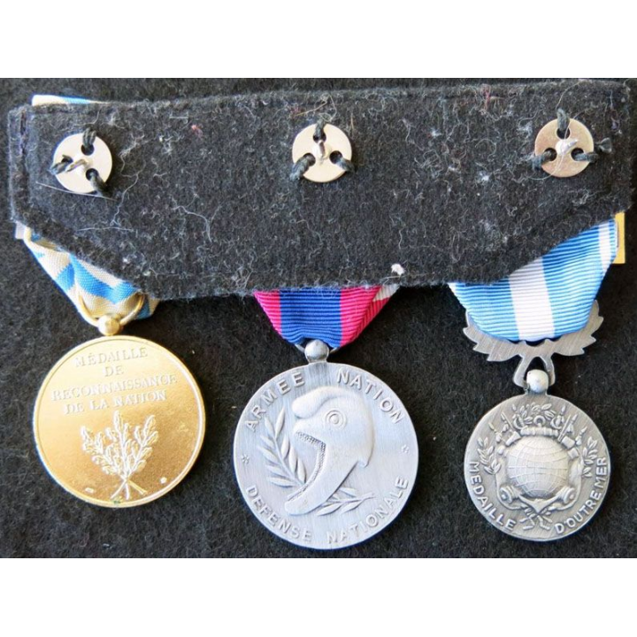 FRANCE : plaquettes de décorations de 3 médailles commémoratives françaises