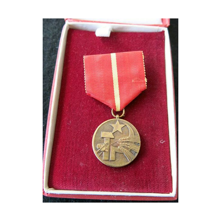 TCHECOSLOVAQUIE : Médaille tchèque de la 25° année de l'agriculture socialiste bronze (rare)