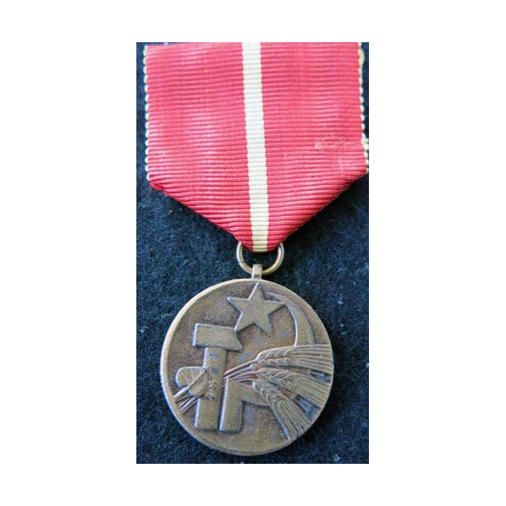 TCHECOSLOVAQUIE : Médaille tchèque de la 25° année de l'agriculture socialiste bronze (rare)