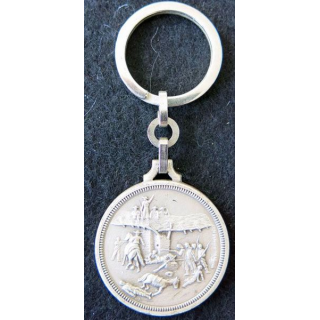 PORTE CLEFS : porte clefs de la Légion étrangère "Camerone"  de fabrication Pichard Balme en métal argenté