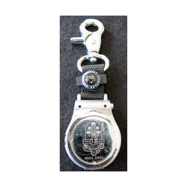 PORTE CLEFS : montre porte clefs de la 13° DBLE avec boussole argenté