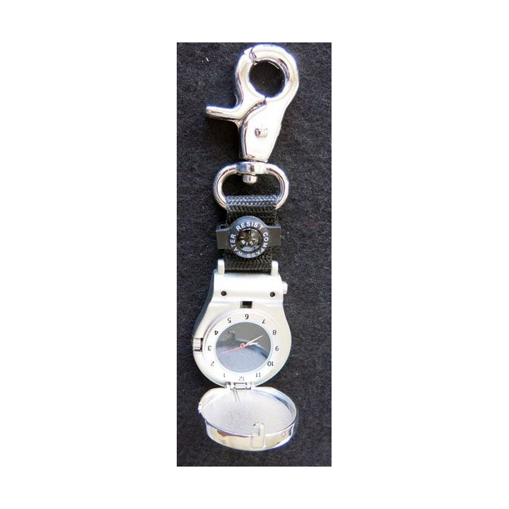 PORTE CLEFS : montre porte clefs de la 13° DBLE avec boussole argenté