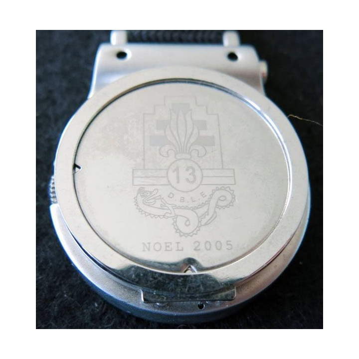 PORTE CLEFS : montre porte clefs de la 13° DBLE avec boussole argenté