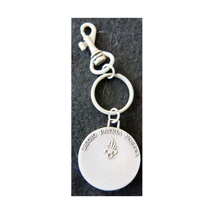PORTE CLEFS : porte clefs de la Légion Etrangère de diamètre 3,5 cm argenté