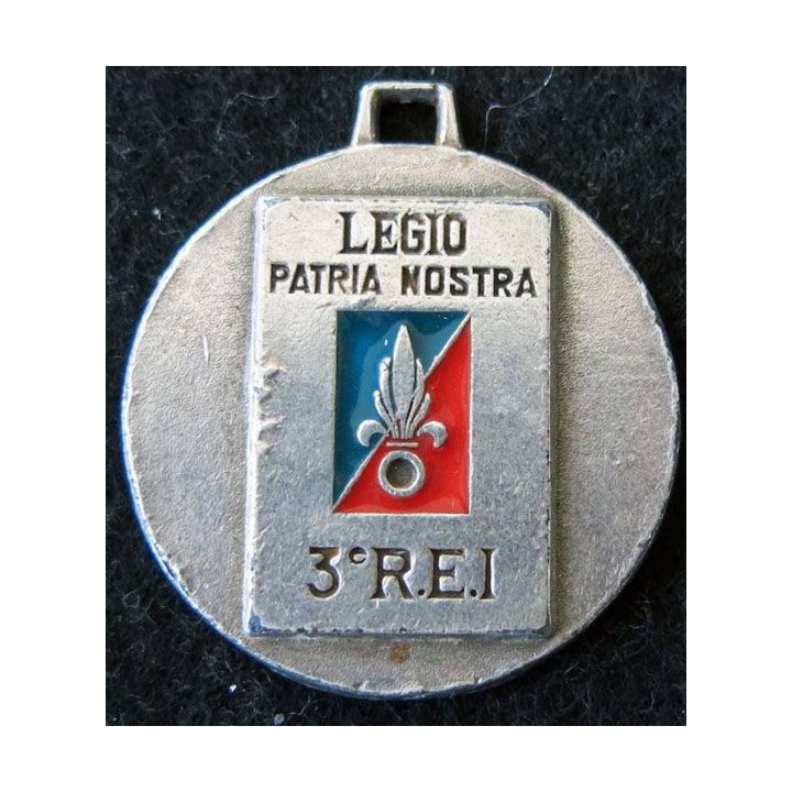 PORTE CLEFS :medaille de  porte clefs du 3° REI  de diamètre 3,5 cm sans attache