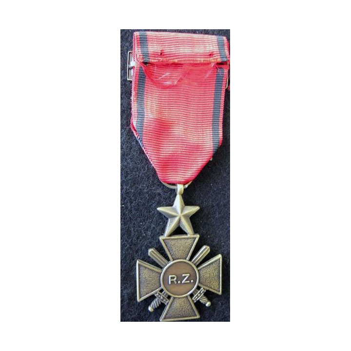 ZAIRE : médaille de la croix de la bravoure militaire zaïroise en bronze avec palme