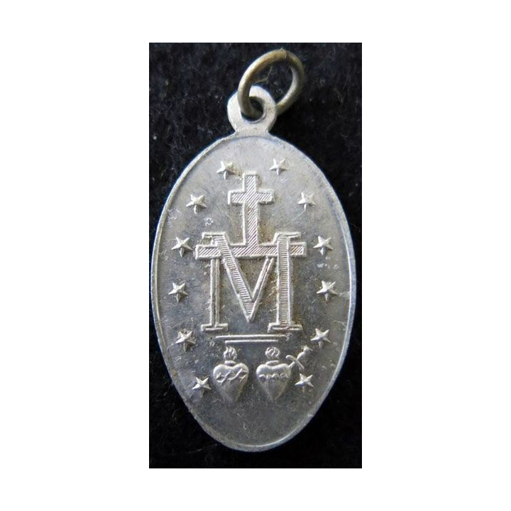 INSIGNE RELIGIEUX : médaille du recours à la vierge Marie en métal léger