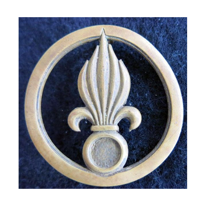 INSIGNE DE BÉRET REI : Insigne de béret de la légion étrangère de fabrication Coinderoux
