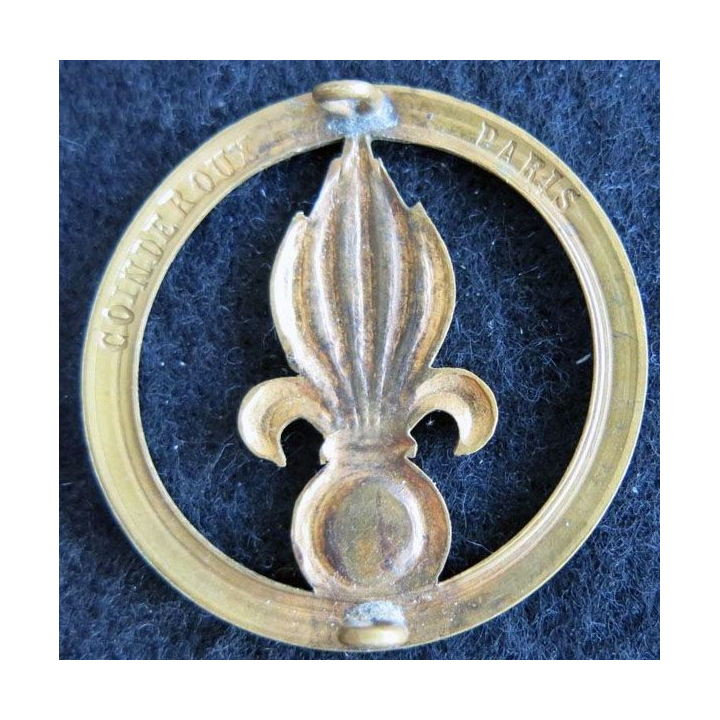INSIGNE DE BÉRET REI : Insigne de béret de la légion étrangère de fabrication Coinderoux
