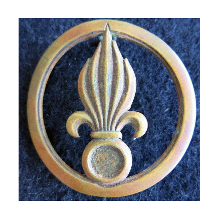 INSIGNE DE BÉRET REI : Insigne de béret de la légion étrangère de fabrication Coinderoux