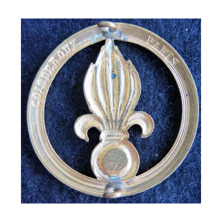 INSIGNE DE BÉRET REI : Insigne de béret de la légion étrangère de fabrication Coinderoux