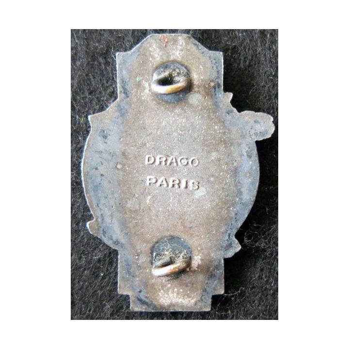 DOUANES FRANÇAISES : insigne métallique du service des douanes françaises de fabrication Drago Paris en émail
