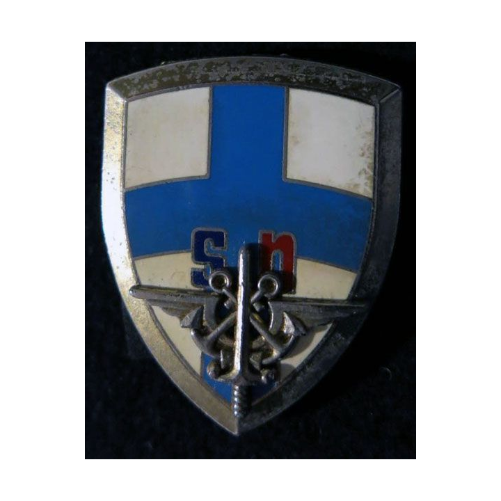 BSN MARSEILLE : insigne métallique du bureau du service national de Marseille de fabrication Delsart G. 3568