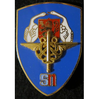 BSN VALENCIENNES : insigne métallique du bureau du service national de Valenciennes de fabrication Drago Noisiel