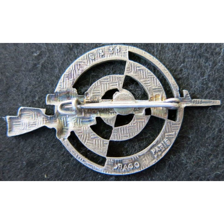BREVET : Insigne métallique du brevet de tireur d"élite FRF1  de fabrication Drago Paris GS. 38