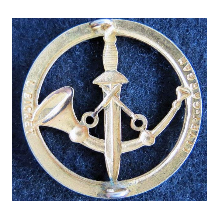 INSIGNE DE BÉRET : Insigne de béret de la Poste aux armées en métal doré fabrication L. Bichet