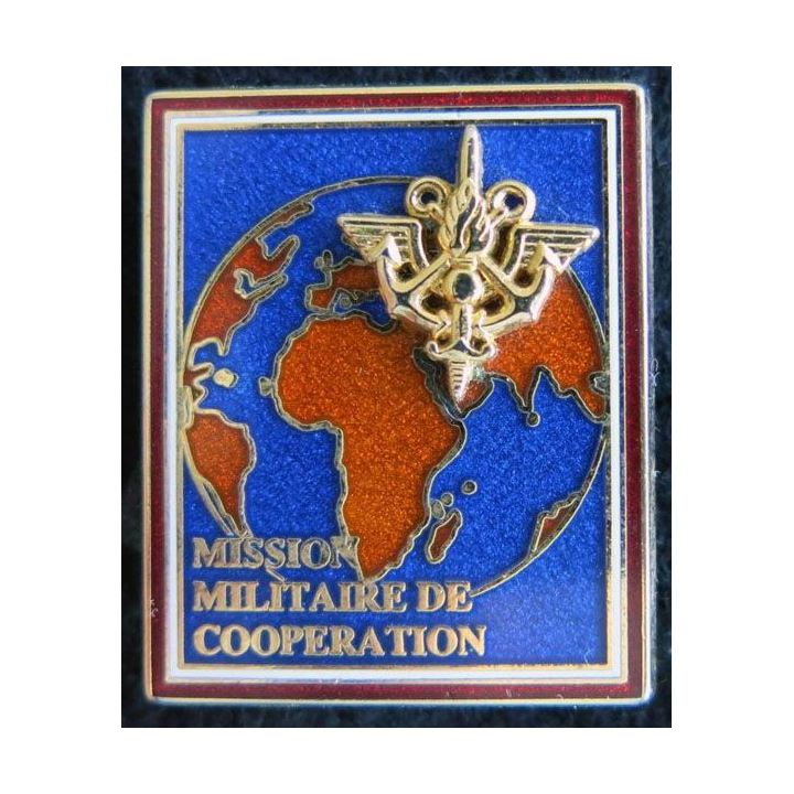 MMC : insigne métallique de la mission militaire de coopération fabrication JMM translucide