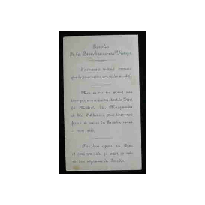 IMAGES PIEUSES : LA BIENHEUREUSE VIERGE 1910