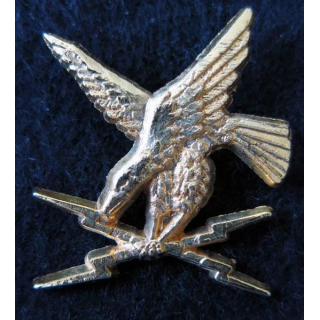 GE : Insigne métallique de brevet or de guerre électronique de fabrication Ballard