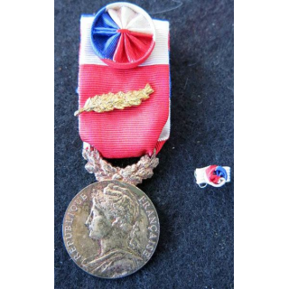 FRANCE : Médaille d'honneur du travail du ministère du travail grade or attribuée à E. Dubosc 1983 en coffret