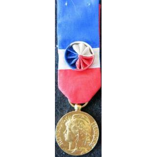 FRANCE : Médaille d'honneur du travail du ministère du travail grade vermeil attribuée à M. Denize