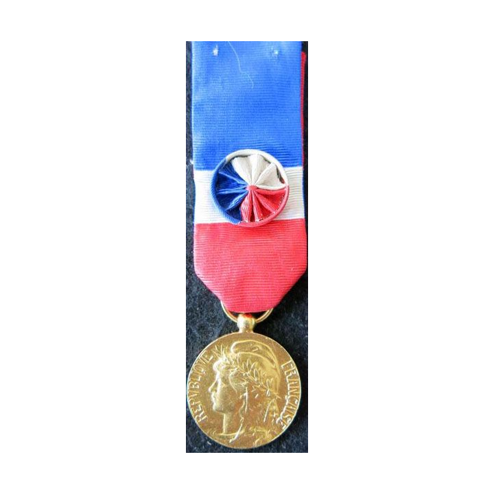 FRANCE : Médaille d'honneur du travail du ministère du travail grade vermeil attribuée à M. Denize