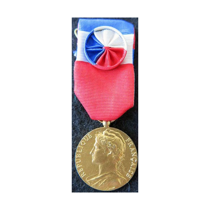 FRANCE : Médaille du travail du ministère du travail grade vermeil attribuée à E. Duboc en 1978
