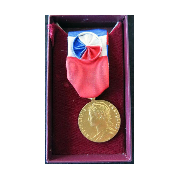 FRANCE : Médaille du travail du ministère du travail grade vermeil attribuée à E. Duboc en 1978