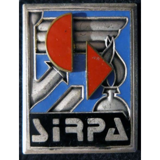 SIRPA : insigne métallique du service infos relations publiques armées de fabrication Fraisse Paris G. 2629
