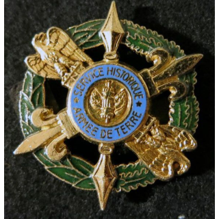 SHAT : insigne métallique du service historique de l'armée de terre de fabrication Drago Paris G. 2501