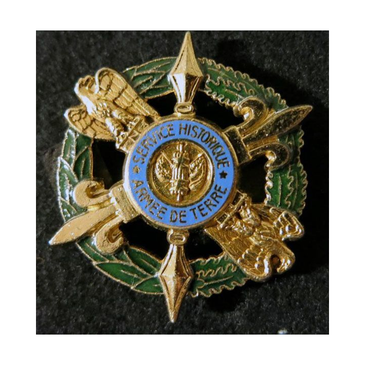 SHAT : insigne métallique du service historique de l'armée de terre de fabrication Drago Paris G. 2501