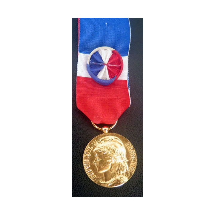 Médaille du travail du ministère du travail en bronze doré attribuée à B. Thill 2008