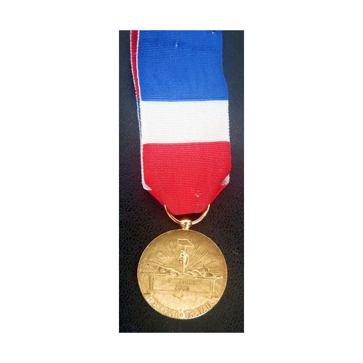 Médaille du travail du ministère du travail en bronze doré attribuée à B. Thill 2008