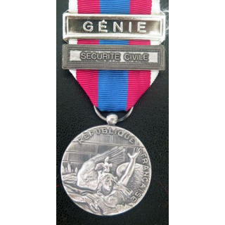 médaille de la défense nationale barrettes "Génie et Sécurité civile"