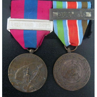 médaille défense nationale médaille  FORPRONU barrette "Sarajevo"