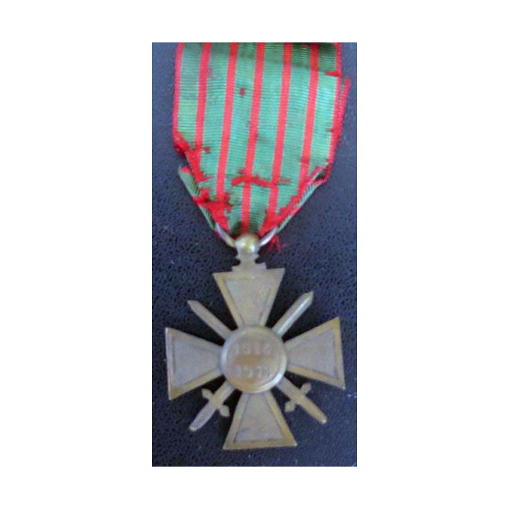 FRANCE : Croix de Guerre 1914-1918 avec 1 clou 