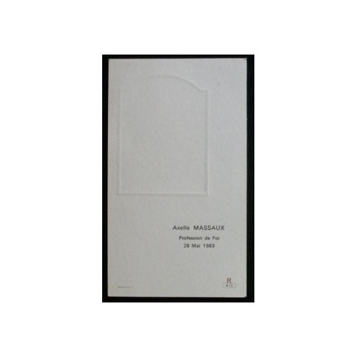 IMAGES PIEUSES : PROFESSION DE FOI 1983