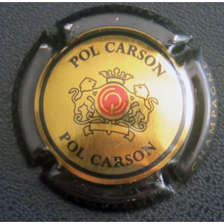 Capsule Muselet bouteille champagne Pol Carson n° 2 Or contour noir 