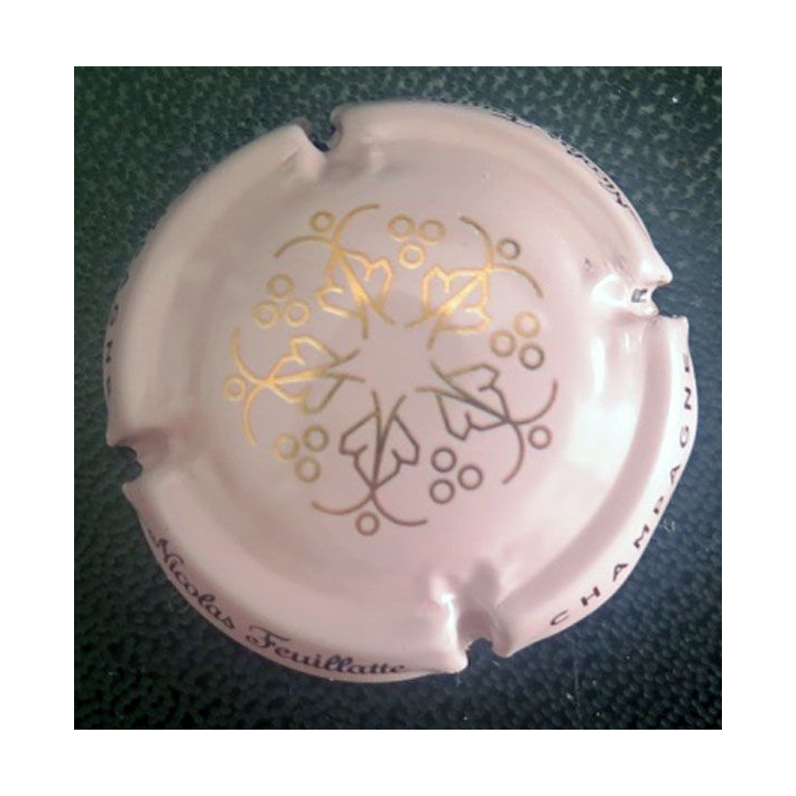 Capsule Muselet de champagne Nicolas Feuillatte n° 60a rose et or