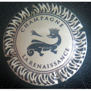 Capsule Muselet de champagne La Renaissance n° 2 Noir et Blanc