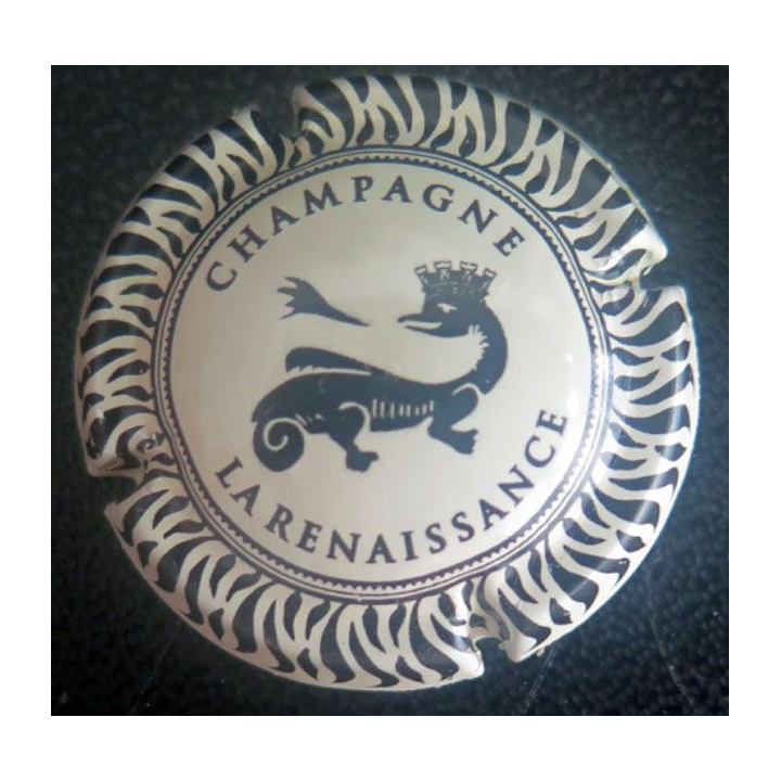 Capsule Muselet de champagne La Renaissance n° 2 Noir et Blanc