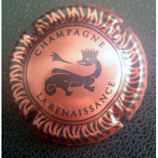 Capsule Muselet de champagne La Renaissance n° 3 Rosé et noir