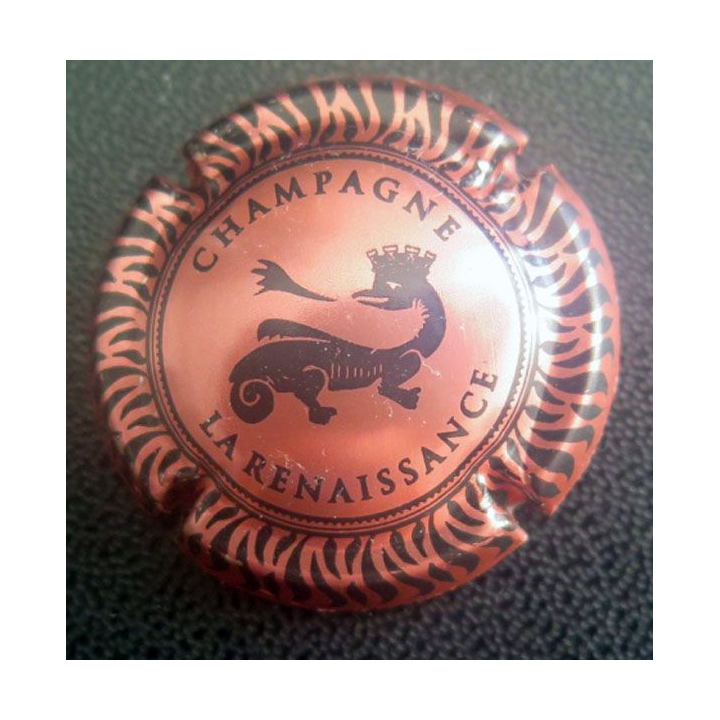 Capsule Muselet de champagne La Renaissance n° 3 Rosé et noir